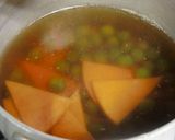 えんどう豆とハムのお吸い物。作り方3写真