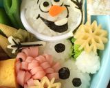 アナと雪の女王から❄︎オラフ♪キャラ弁♪作り方8写真