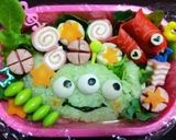 リトルグリーンメン キャラ弁 お弁当作り方5写真