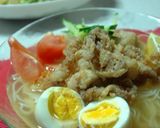 夏バテ知らず!豚のピリ辛竜田レモン冷麺作り方6写真