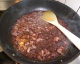 ワインとひき肉のトマトパスタ作り方4写真