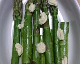 レンジでチンするだけ！アスパラバター作り方3写真