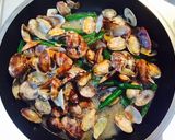 あさりといんげん豆のワイン蒸し作り方4写真
