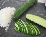 ランチ♪タコと梅干しで塩昆布の冷製パスタ作り方3写真