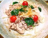 豚肉とほうれん草のニンニクポン酢作り方4写真