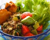 粉チーズと食パンでなんちゃってタコサラダ作り方4写真