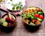 スパイシーチキン照焼き丼弁当作り方5写真