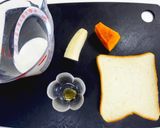 離乳食❦かぼちゃバナナのミルクパン❧作り方1写真
