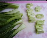 チンゲン菜と干しエビオイスターソース炒め作り方1写真