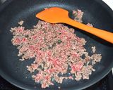 和風で簡単☆牛ひき肉と空芯菜の炒め♪作り方3写真