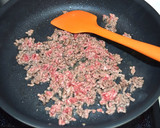 和風で簡単☆牛ひき肉と空芯菜の炒め♪作り方3写真