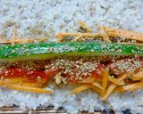 蕗の佃煮で巻き寿司作り方4写真