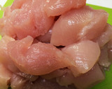 うどと鶏ささみの炒め物作り方2写真