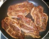 超簡単　豚薄切り肉うま焼き肉スタミナ丼作り方3写真