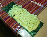 ★焼きそばロール弁当★作り方1写真