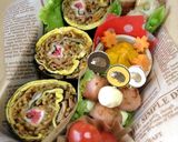 ★焼きそばロール弁当★作り方4写真
