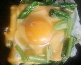 小松菜チーズの巣ごもり目玉焼き作り方2写真