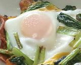 小松菜チーズの巣ごもり目玉焼き作り方4写真