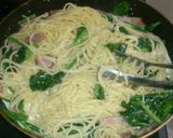 ほうれん草とベーコンのクリームパスタ作り方4写真