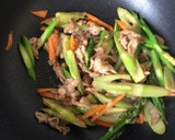 今が旬！タケノコとアスパラ簡単青椒肉絲風作り方4写真