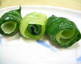 チンゲン菜のベーコンしめじソース作り方2写真