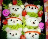 キャラ弁＊運動会☆リラックマ おにぎり＊作り方2写真