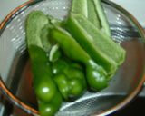 ピーマンのオクラ納豆詰め作り方1写真