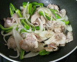 豚肉と玉ねぎ、ピーマンのしょうが焼き作り方4写真