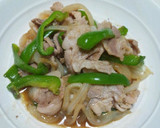 豚肉と玉ねぎ、ピーマンのしょうが焼き作り方5写真