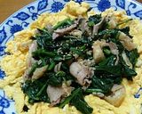 美味しい～♪ほうれん草と豚肉と卵の炒め物作り方7写真