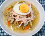 レンチン野菜と茹で鶏のサッパリ冷麺作り方5写真