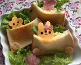 食パンでピタパン＊うさぎちゃんサンド作り方4写真