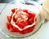 レンジで簡単■ジューシートマトグラタン■作り方5写真