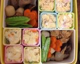 2014小学校運動会 弁当 マリオ作り方2写真