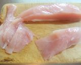 鶏胸肉でサクッ♪し～っ鶏☆シソ鶏天ぷら作り方1写真