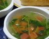 ウェイパーで✩豆苗とトマトのスープ作り方4写真
