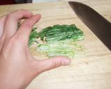 水菜ともやしの鶏ハムサラダ作り方1写真