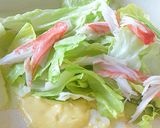 レタスとカニカマとふわふわ卵のマヨ炒め♪作り方5写真