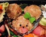 キャラ弁記録 くまの学校ジャッキー風作り方1写真