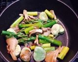 【15分】アスパラと舞茸の香味パン粉炒め作り方4写真