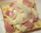 バジル香る✿コーンの塩昆布カレートースト作り方4写真