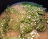 レタスとベーコンのみそ汁作り方6写真