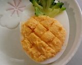 ゆで卵でパイナップル♡キャラ弁に♬作り方4写真