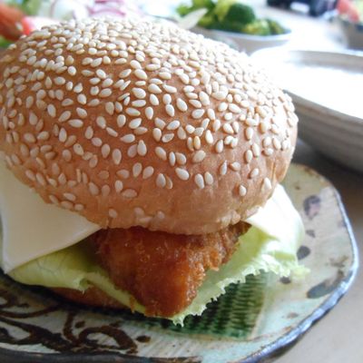 食品サンプル モスバーガー風 フィッシュバーガー