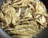 牛肉と牛蒡のわさびスパゲッティ作り方9写真