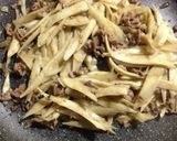 牛肉と牛蒡のわさびスパゲッティ作り方8写真