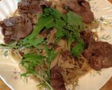 牛肉と牛蒡のわさびスパゲッティ作り方12写真