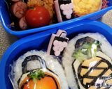 魚ニソ＆海苔でブドウロックシードキャラ弁作り方13写真