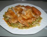鶏肉ケチャップ煮の野菜添え作り方4写真