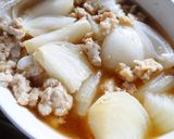 レンジで楽チン♪新玉葱のそぼろ煮作り方5写真